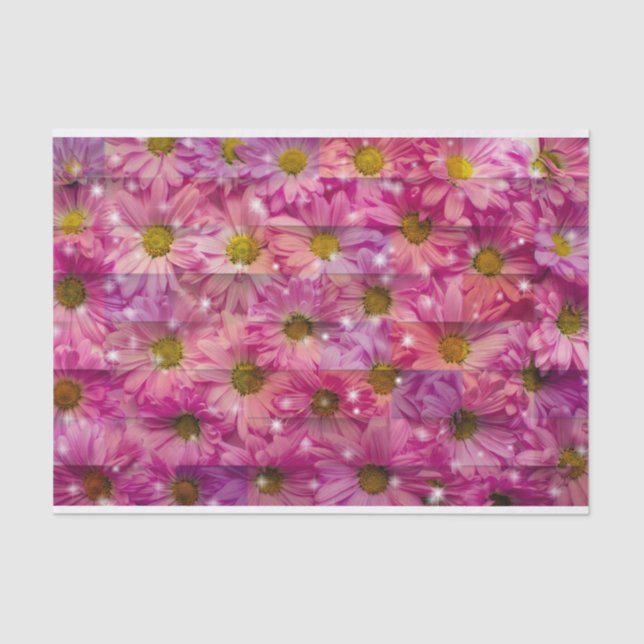 Pink Daisy Weave Seidenpapier (Vorderseite)
