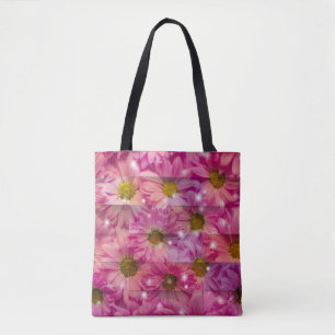 Pink Daisy Weave Tasche
