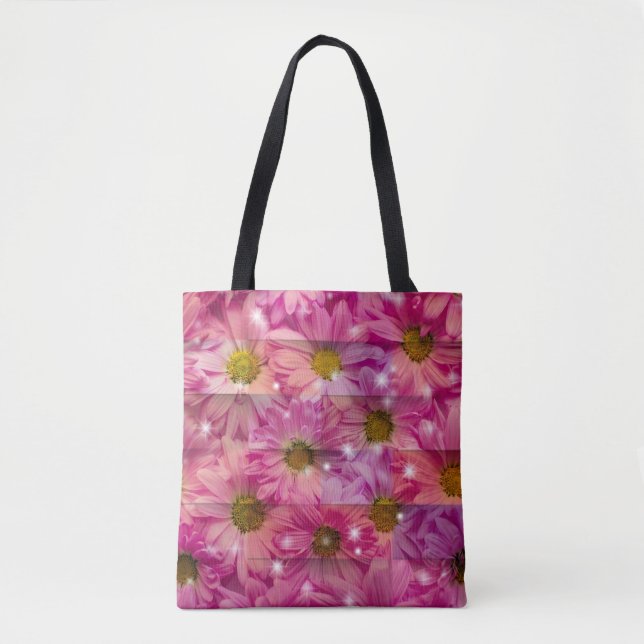 Pink Daisy Weave Tasche (Vorderseite)