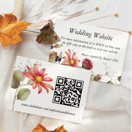 Pink Daisy Wildblume Aquarell Begleitkarte