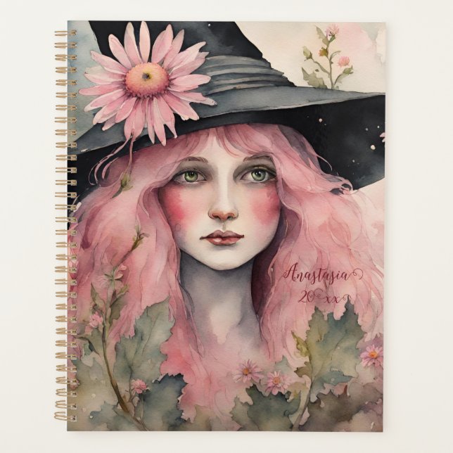 Pink Daisy Witch Planer (Vorderseite)