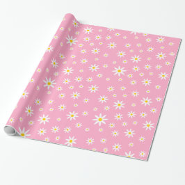 Pink Daisy Wrapping Paper Geschenkpapier