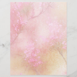 Pink Damask & Floral Scrapbook Papier