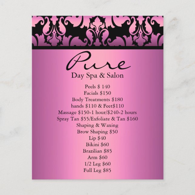 Pink Damask Flyer (Vorne)