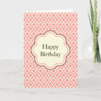 Pink Damask Geburtstag