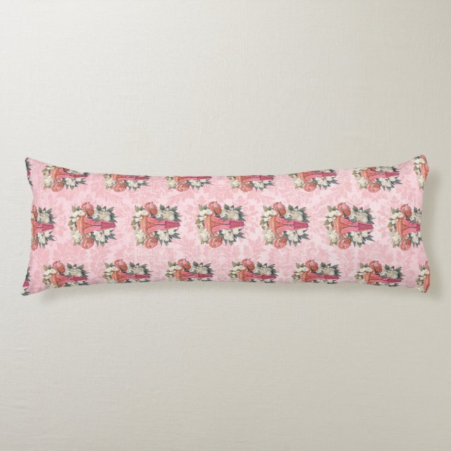 Pink Damask Glam Seitenschläferkissen (Vorderseite)
