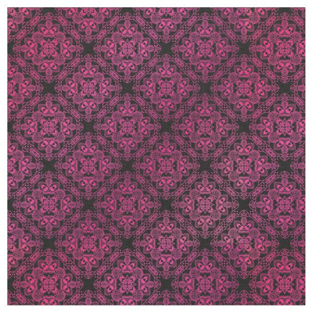 Pink Damask Medallion Muster Stoff (Nahaufnahme)