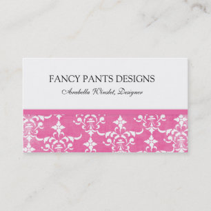Pink Damask Profil - Visitenkarte