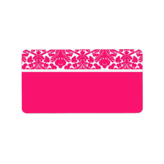 Pink-Damast-Hochzeits-Adressen-Etiketten Adressaufkleber