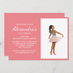 Pink Dance Considérant Photo Invitation