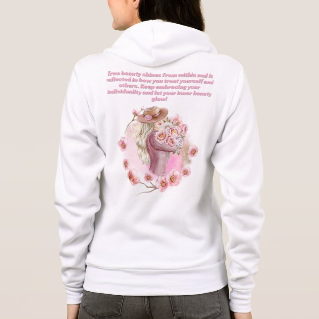 Pink Dance Silhouette Motivierend Hoodie (Rückseite)
