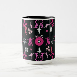 Pink Dancer Gemusterte Wohngestaltung Tasse