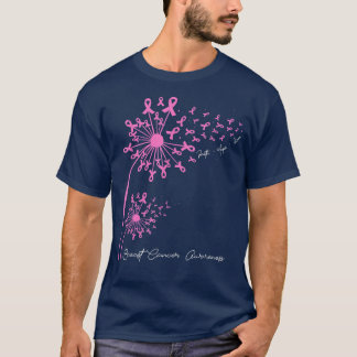 Pink Dandelion Faith Hope Liebe Breast Cancer Awar T-Shirt