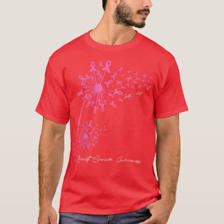 Pink Dandelion Faith Hope Liebe Breast Cancer Awar T-Shirt