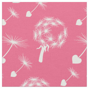 Pink Dandelion Heart Seeds Stoff