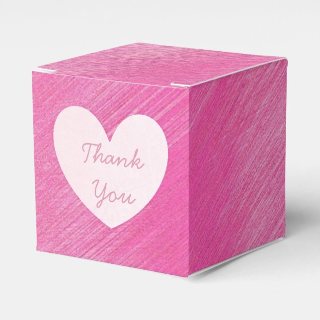 Pink Danke, Cupcake Box Geschenkschachtel (Vorderseite)