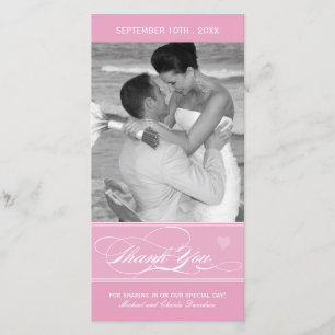 Pink Danke Foto Card (4x8)