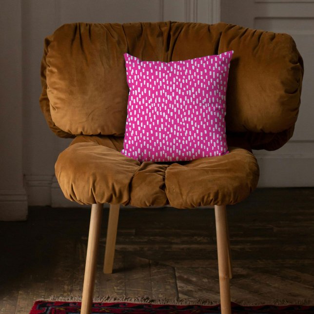Pink Dashely Bright Kissen (Pink Dashingly Bright Throw Pillow)