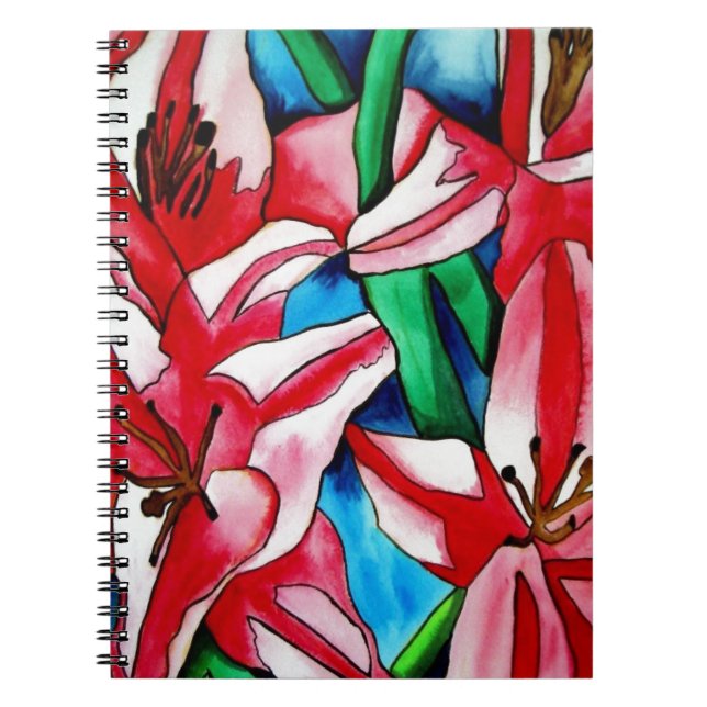 Pink Day lila Aquarellmalerei Notizblock (Vorderseite)