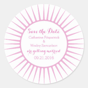 Pink Deco Retro Enregistrer les stickers Date