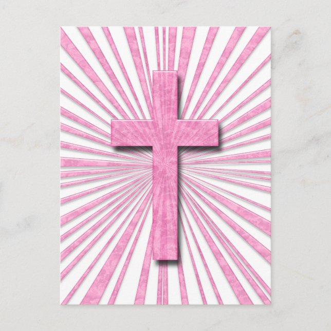 PINK DEKORATION CROSS POSTKARTE (Vorderseite)