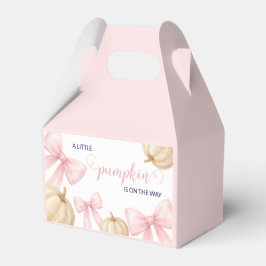 Pink delicate bow Pumpkin Baby Shower Geschenkschachtel
