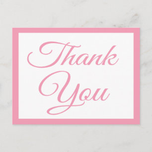 Pink Delight Danke, dass Sie die Postkarte begrüßt