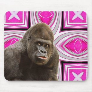 Pink Delight Gorilla Mousepad