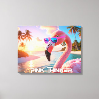 PINK DENKER - Flamingo PINK Leinwanddruck