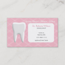 Pink Dental Visitenkarten mit Terminkarte