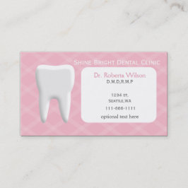 Pink Dental Visitenkarten mit Terminkarte