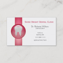 Pink Dental Visitenkarten mit Terminkarte
