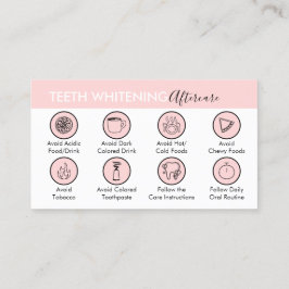 Pink Dentist Teeth Whitening Aftercare Visitenkarte
