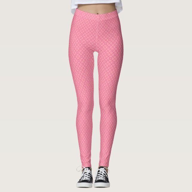 Pink Design Leggings - Valentinische Yoga Pants (Vorderseite)