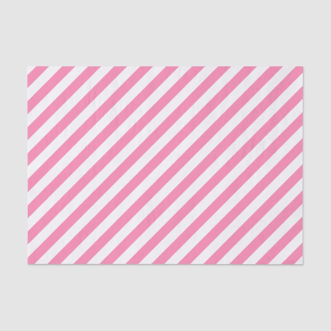 Pink Diagonal Striptepapier Seidenpapier (Vorderseite)