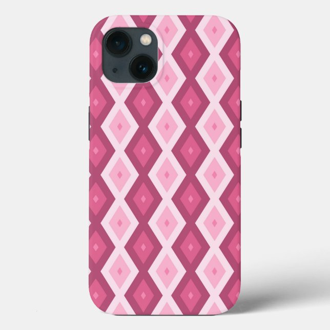 Pink Diamant Muster Case-Mate iPhone Gehäuse Hülle (Rückseite)