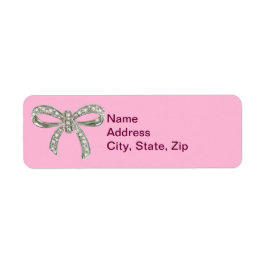 Pink Diamond Bow Hochzeitsadressen Labels