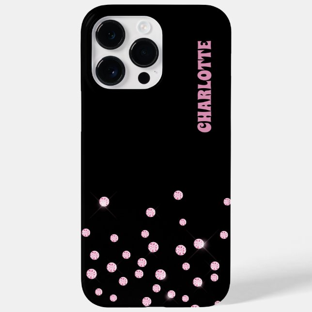 Pink Diamond Confetti Case-Mate iPhone 14 Pro Max Hülle (Rückseite)