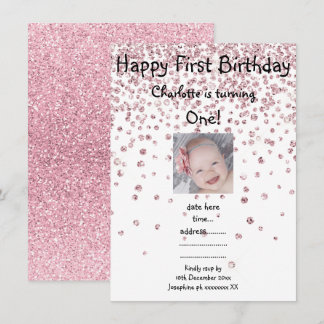 Pink Diamond Foto BIRTHDAY PARTY EINLADUNGEN