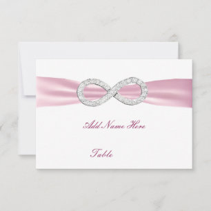 Pink Diamond Infinity Hochzeitstisch Platzkarte