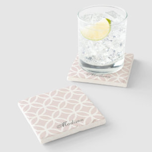 Pink Diamond Muster Personalisiert Stone Untersetz Steinuntersetzer