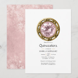 Pink Diamond Quinceañera Einladung