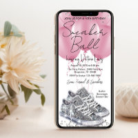 Pink Diamond Sneaker Ball Birthday Party Telefon