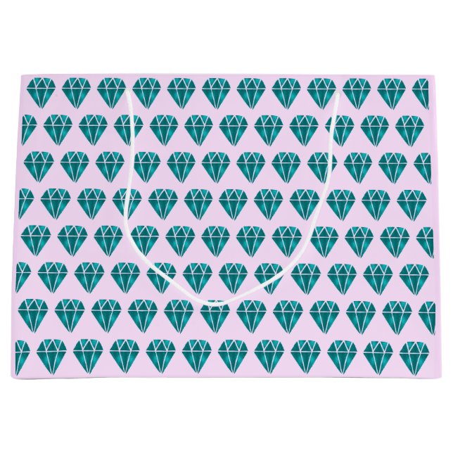 Pink Diamond Spark Große Geschenktüte (Vorderseite)