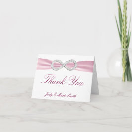 Pink Diamond Unendlichkeit Hochzeit Danke Karte