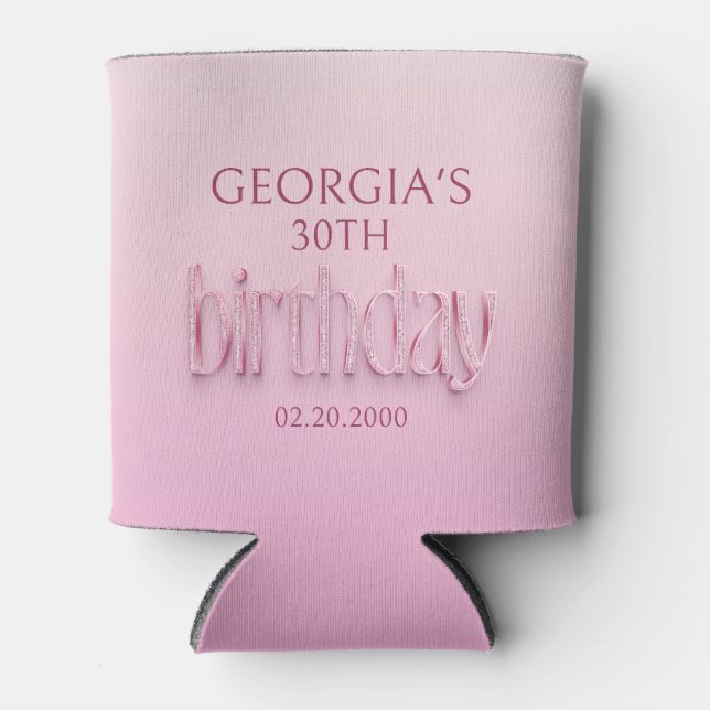 Pink Diamonds Geburtstag Dosenkühler (Vorderseite)