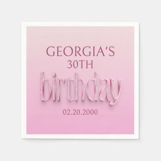 Pink Diamonds Geburtstag Serviette