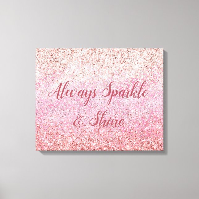 Pink Diamonds Glam Glittery Glitz Leinwanddruck (Vorderseite)