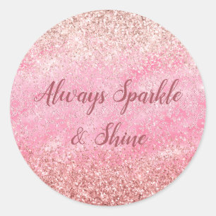 Pink Diamonds Glitzy Sparkone Glitzer Runder Aufkleber