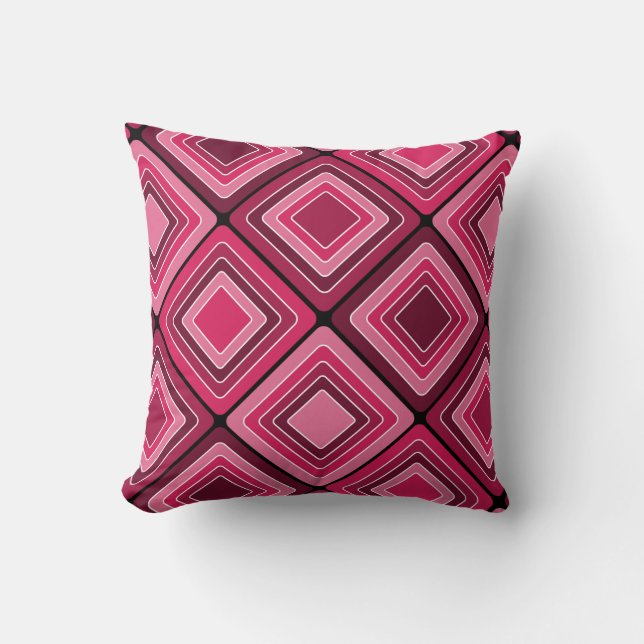 Pink Diamonds Pattern Pillow Kissen (Vorderseite)